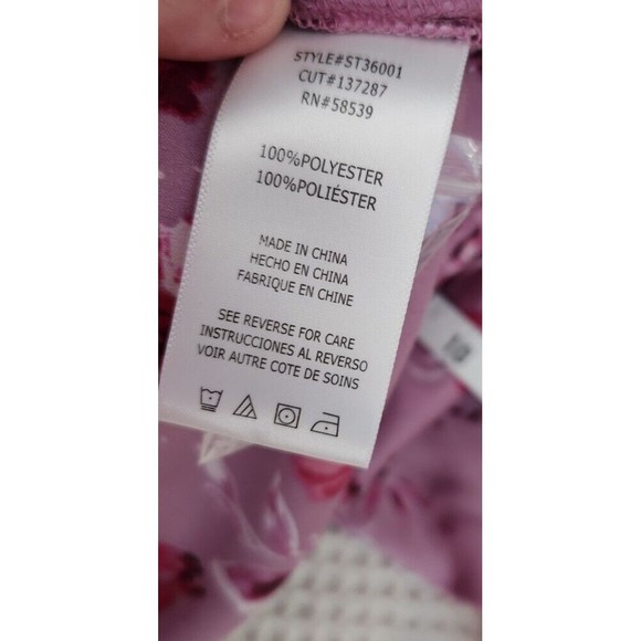 Kut From The Kloth Womens Sz S Floral Blouse Top Tunic‎ Polyester Pink NWOT - Picture 11 of 11